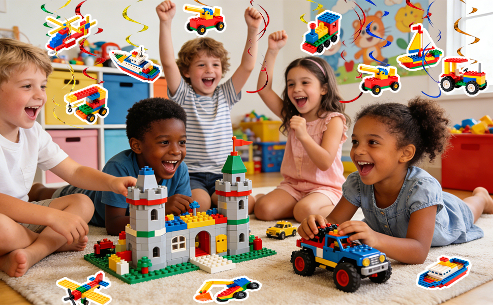 building block hanging swirls