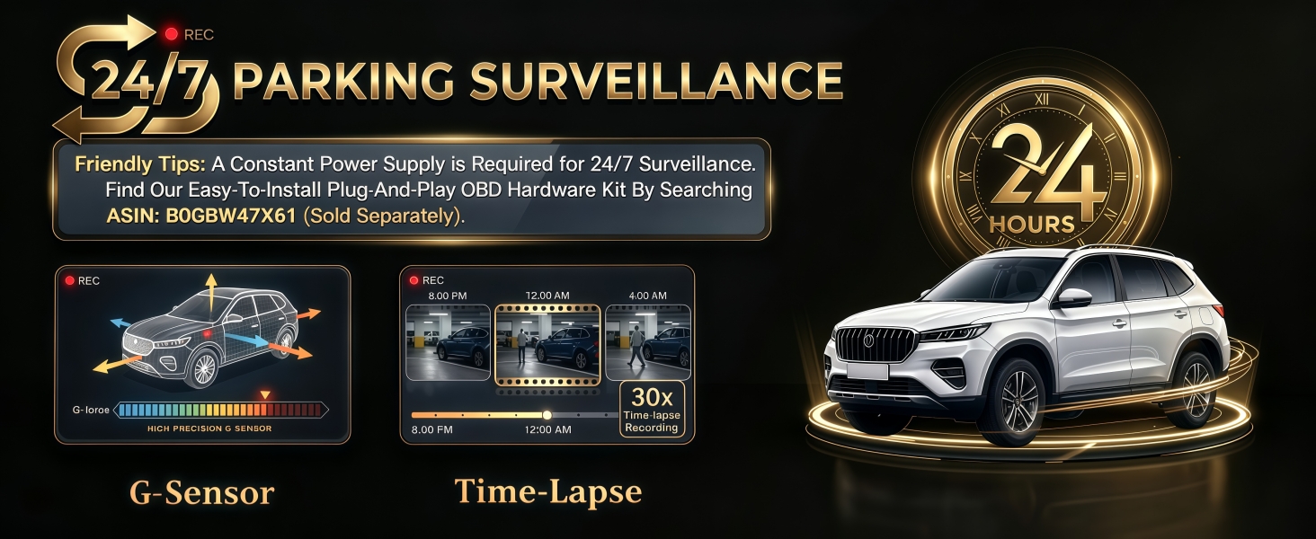 4K Dual Dash Cam With Parking Monitor