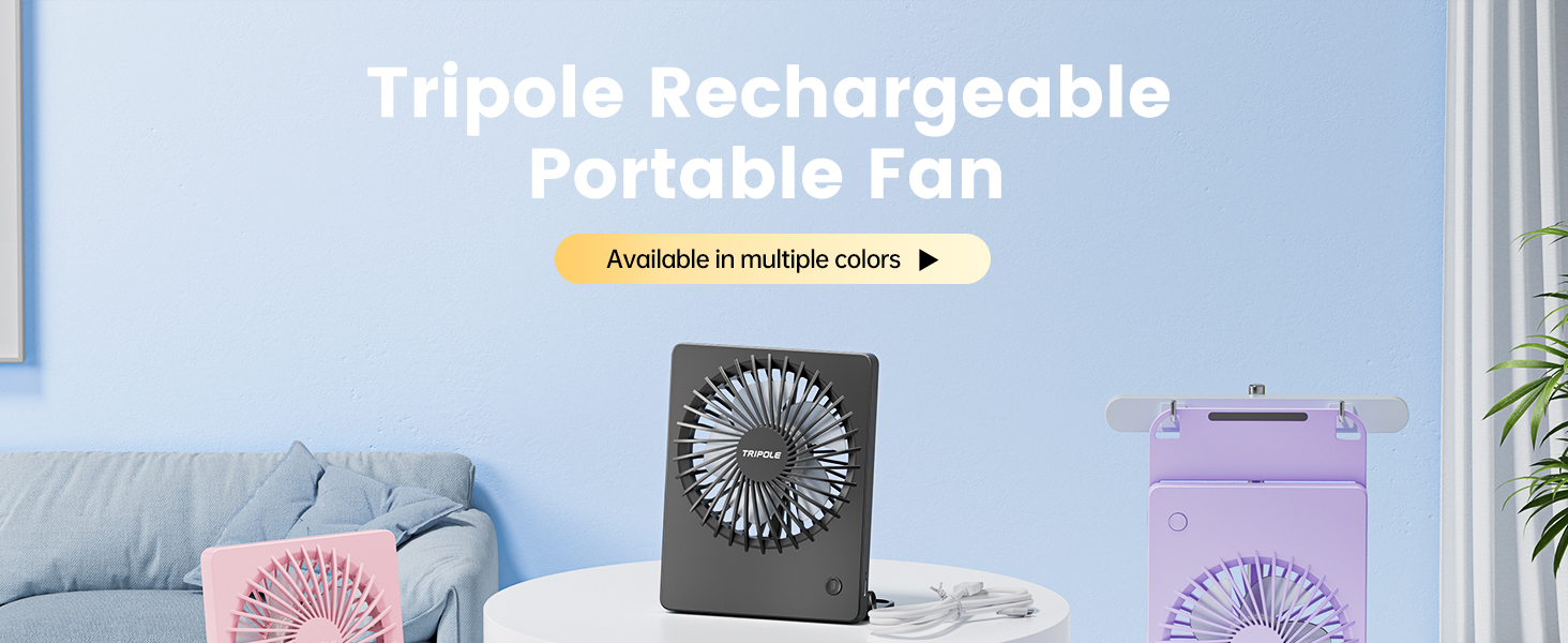 Tripole Rechareable Portable Fan