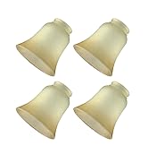 Glass Shade Replacement for Ceiling Fan, 4 Pack Vintage Farmhouse Glass Covers for Light Fixtures...
