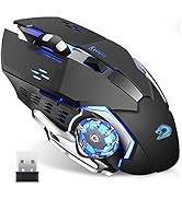 Uciefy Q85 Rechargeable Wireless Gaming Mouse, 2.4G LED Optical Silent Wireless Computer Mouse wi...