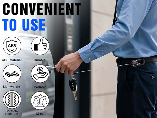 retractable id badge holder; heavy duty retractable keychain; id card holder retractable