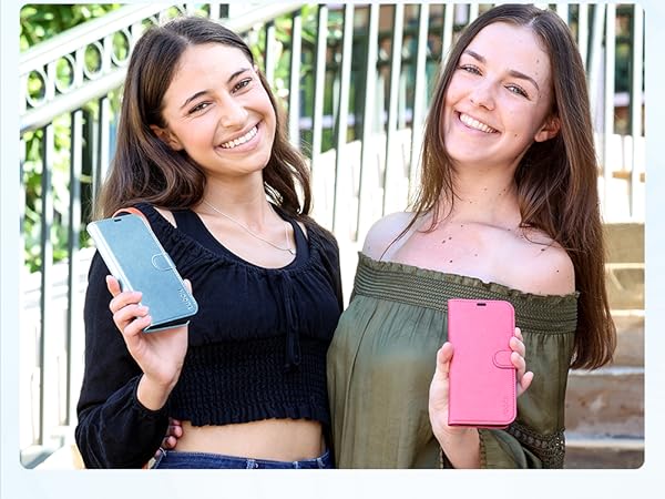 TUCCH Case Wallet for iPhone 16 Pro Max Shockproof Shell Kickstand PU Leather Stand Protective Cover