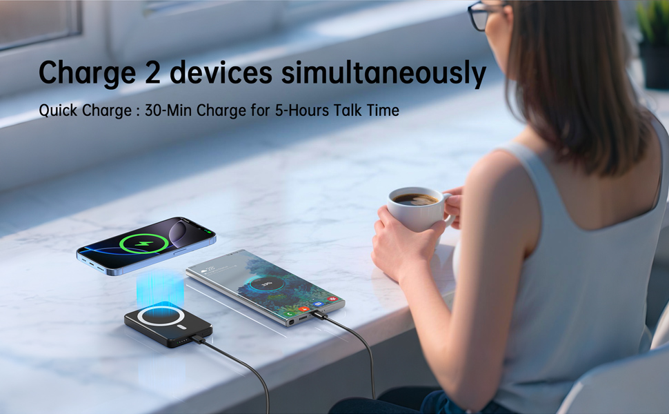 5000mAh Magnetic Portable Charger