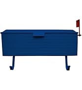 Oakland Living AZ620-BLUE Blue Patriotic Metal Outgoing Mail Flag and Newspaper Hangers Wall Moun...