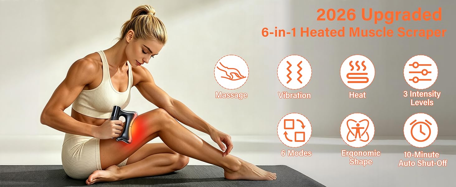 heated muscle scraper tool