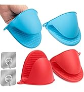 STATINT Mini Silicone Oven Mitts, Heat Insulation Pinch Grips Cooking Gloves Finger Protector for...