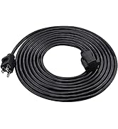Clear Power 15 ft Indoor/Outdoor Extension Cord 16/3 SJTW, 3-Prong Grounded Plug, Black General P...