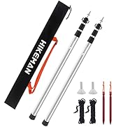 Hikeman Tarp Poles Adjustable Aluminum Telescoping Tarp Poles, Lightweight Canopy Poles Portable ...