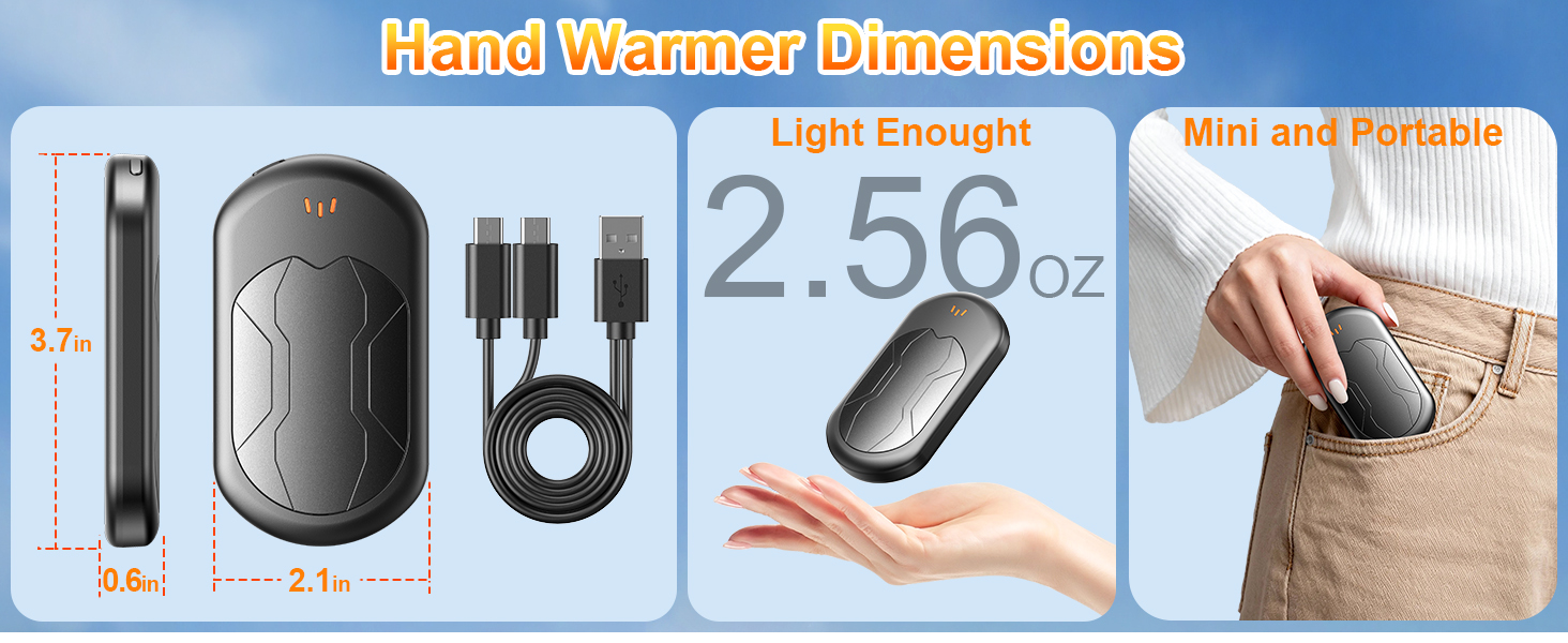 rechargeable hand warmers 2 pack