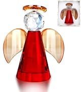 QFkris Crystal Angel Figurines, Glass Guardian Angel Collectibles for Home Decor