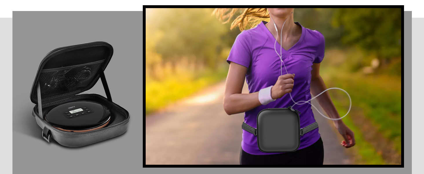 Portable cd player storage case