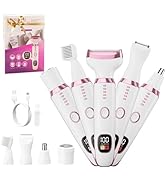 RUIM Electric Razors for Women, Painless 5 in 1 Shaver for Legs Bikini Facial Hair Removal, Body ...