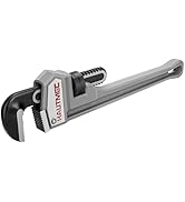 HAUTMEC 14 Inch Aluminum Straight Pipe Wrench, Adjustable Plumbing Wrench, 2" Jaw Capacity, Heavy...