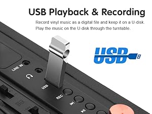 record player with speakers