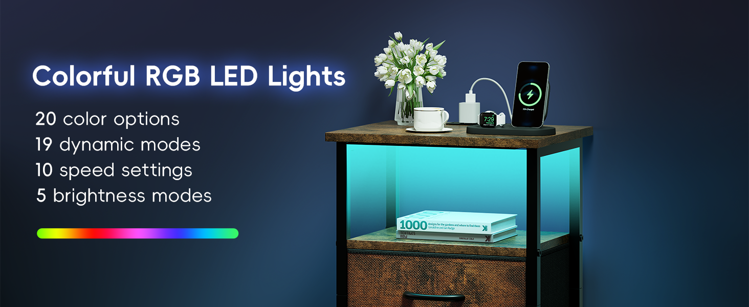 side table with storage