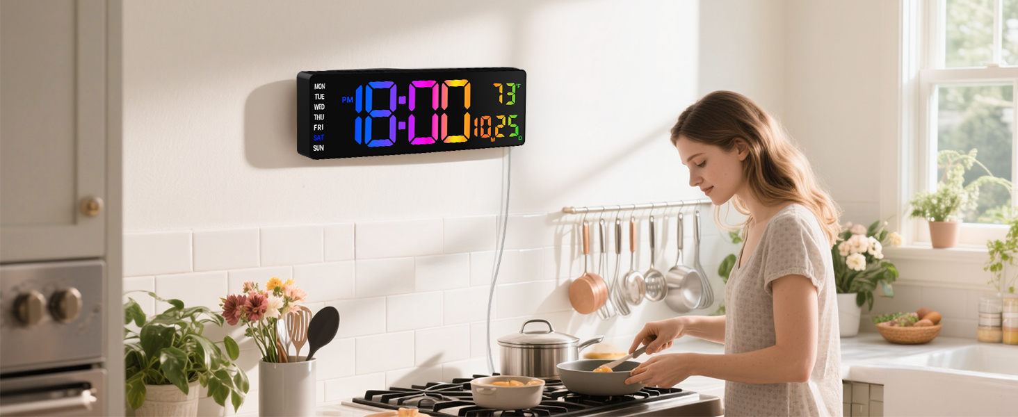 digital clock for living room