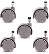 LIMKOMES 2.36" Office Chair Wheels Heavy Duty Replacement, Mute Rubber Rotating Desk Chair Caster...