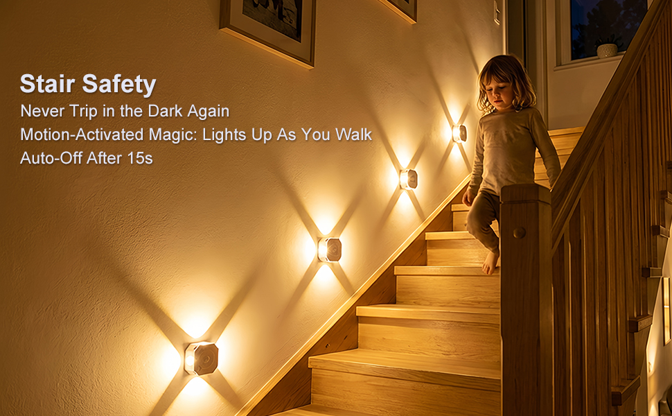 4 Pack Motion Sensor Stair Lights for Indoor
