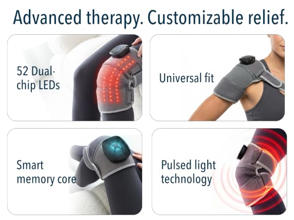 FORTHiQ RED+ Knee Massager with Heat and Red Light Therapy