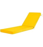 Basic Beyond Chaise Lounge Cushions Outdoor, 3-Layer Waterproof Outdoor Furniture Cushions with R...