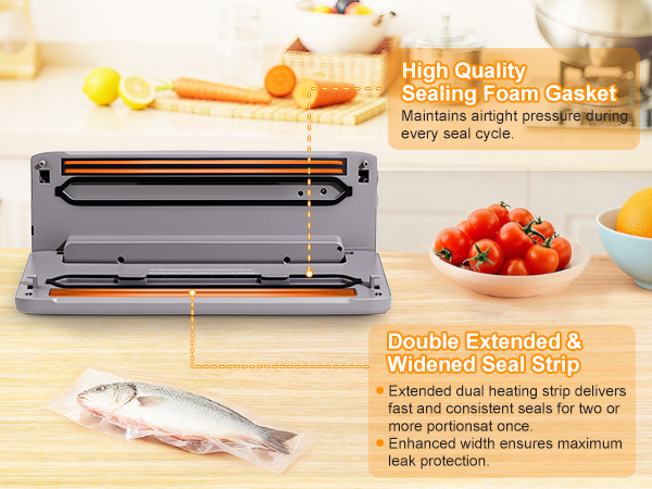 Double seal &amp; extended sealing