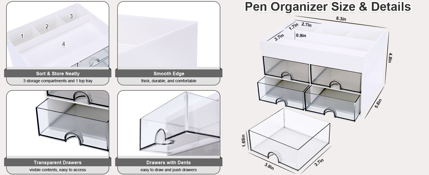 Desk Organizer Pen Holder for Desk Pencil Holder Desk Organizers and Accessories Desk Essentials