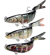 Rose Kuli Fishing Lures for Bass Trout Topwater Multi Jointed Swimbaits Slow Sinking Bionic Swimm...
