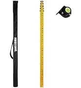 Firecore 16-Foot Aluminum Grade Rod - 8ths, 5 Sections Dual Sided Telescoping Leveling Rod with B...