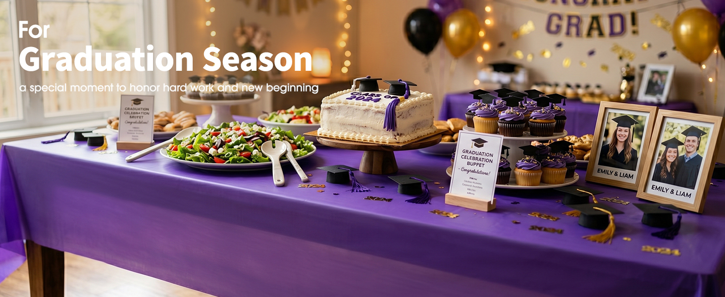 purple tablecloth