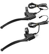 DOERDO DD Universal Motorcycle Brake Lever, 1 Pair Black Aluminum Alloy Clutch Brake Handle Repla...