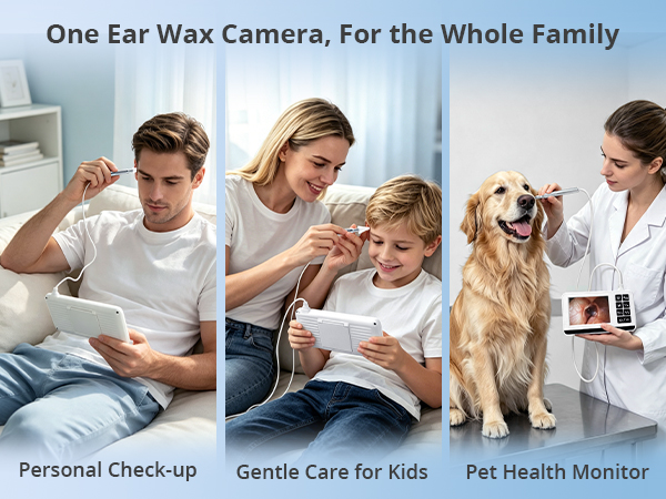 ear camera with light