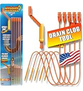 FlexiSnake Drain Weasel Sink Snake Hair Clog Remover Tool Kit, 5 Wands | Pipe, Bathroom, Bathtub ...