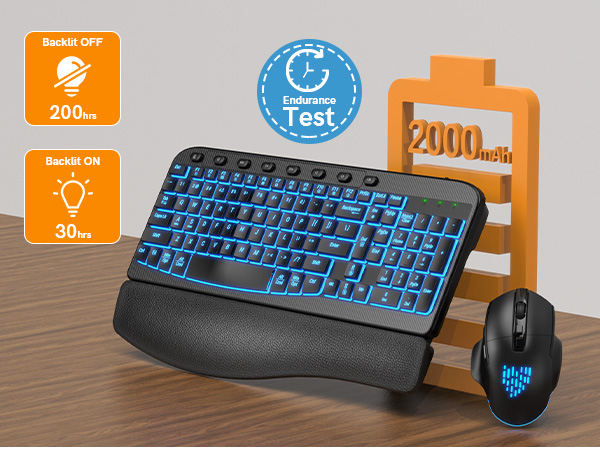 RGB ergonomic wireless mouse for laptop