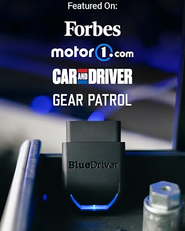 BlueDriver OBD2 Scanner Bluetooth, No Subscription, ABS SRS TPMS | OBDII Diagnostic Scan Tool, Car S...