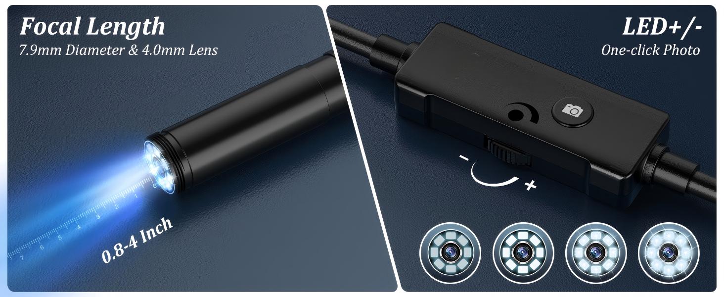 borescope camera with light