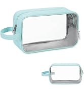 Narwey Clear Travel Toiletry Bags for Traveling Toiletries Men Women, Clear Makeup Bag Cosmetic B...