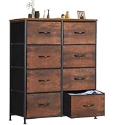 Sweetcrispy Dresser for Bedroom with 8 Storage Drawers, Large Fabric Storage Tower Organizer, Che...
