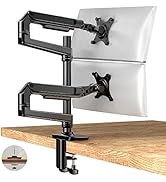 Ergounion Dual Monitor Mount, Holds Screens up to 40 Inches and 25 lbs, Fully Adjustable Dual Mon...
