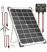 SOLPERK 30W Solar Battery Charger Solar Battery Maintainer + Upgrade 10A MPPT Charge Controller +...