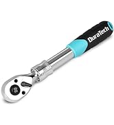 DURATECH 3/8-Inch Drive Extendable Ratchet, 90-Tooth Quick-release Ratchet Wrench with Cushion Ha...
