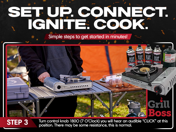 Grill Boss Dual Fuel Portable Stove, Dual Fuel Butane &amp; Propane Stoves