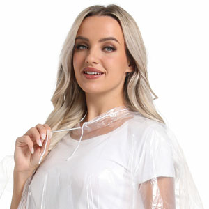 Disposable Rain Ponchos for Adults 