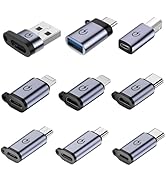 Liaoan USB C to Micro Adapter, USB C to Micro Adapter, Micro to USB C Adapter, USB C to USB Adapt...