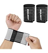 EULANT Elastic Wrist Support Brace 2 Pairs, Adjustable Compression Wrist Wraps Wristbands for Car...