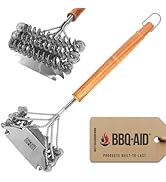 BBQ-AID Grill Brush for Outdoor Grill Bristle Free - 18" BBQ Brush for Grill Cleaning Kit - Safe ...