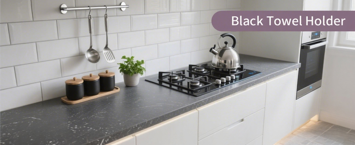 Black Towel Holder
