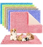 WRINGKIT 6 Pack Guinea Pig Mats, 16 x 24 Inch Guinea Pig Cage Liner, Washable Fleece Bedding Pee ...