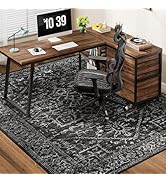 Chair Mat for Hard Floors, QQpony 63" x 51" Office Chair Mat for Hard Surface, Area Rug for Livin...