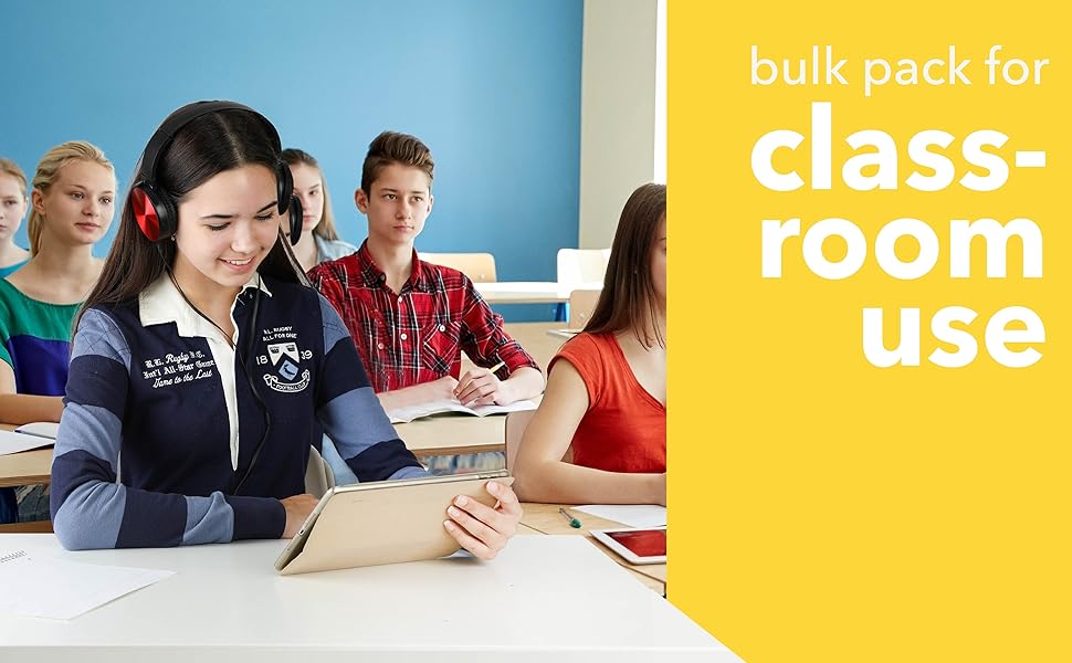 Classroom headphones Bulk headphone pack